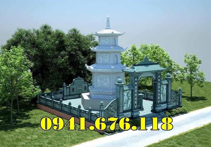 420- Mẫu mộ tháp sư phật giáo đá đẹp bán quảng ninh