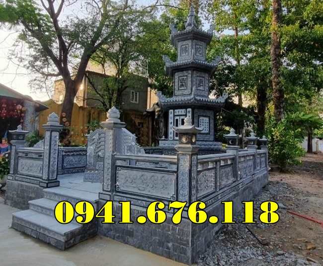 422- Mẫu mộ tháp sư phật giáo đá đẹp bán nam định