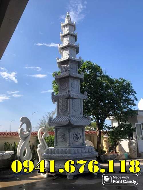 441- Mẫu mộ tháp sư phật giáo đá đẹp bán đà nẵng