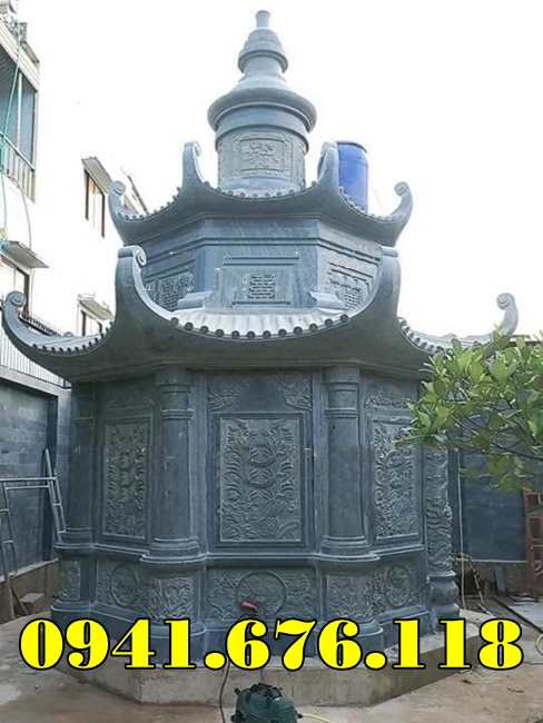 448- Mẫu mộ tháp sư phật giáo đá đẹp bán kon tum